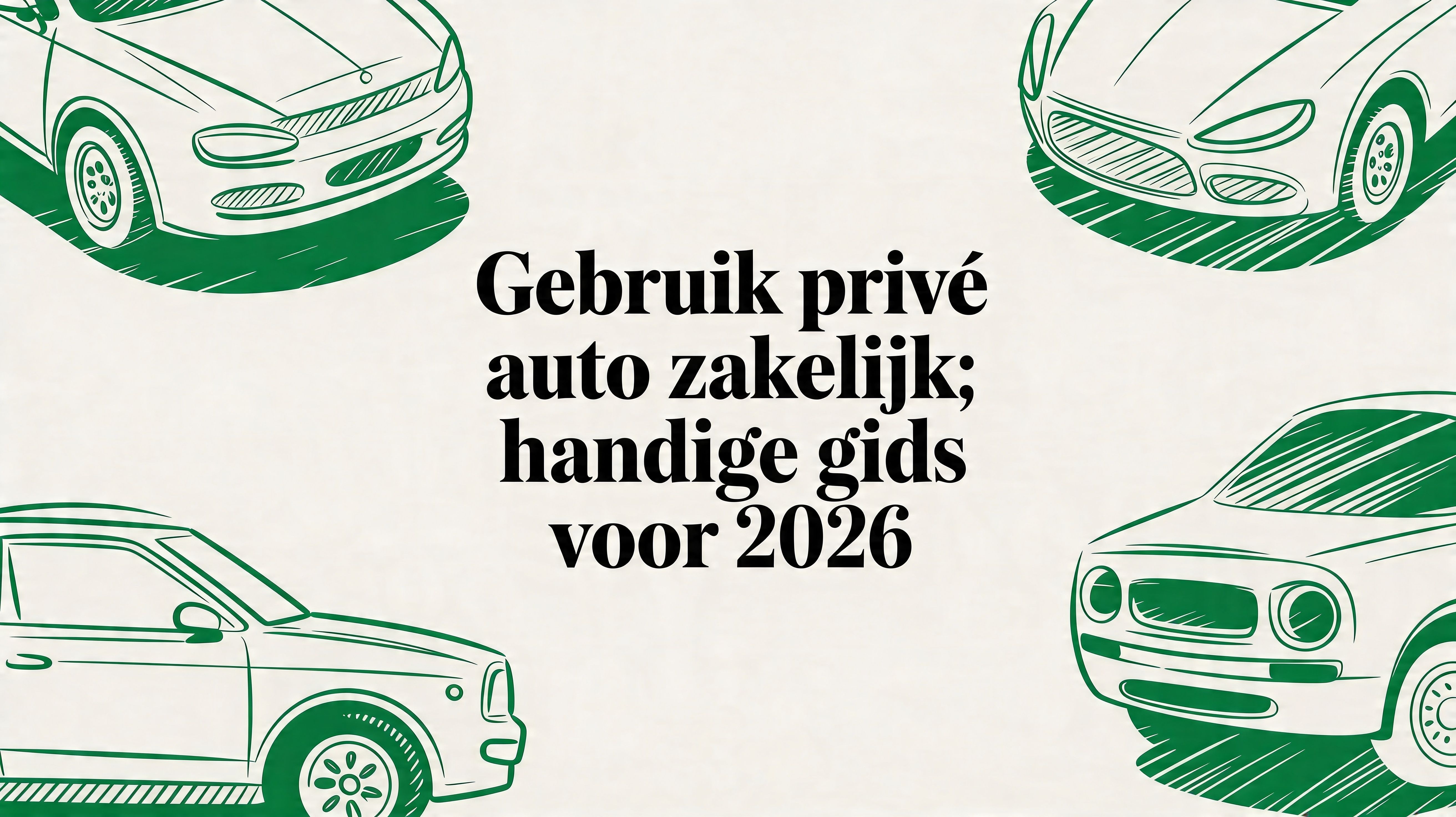 Gebruik prive auto zakelijk: Handige gids voor 2026