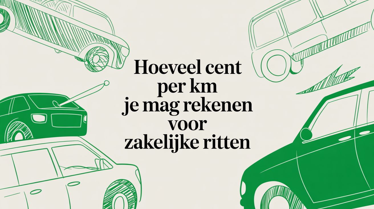 Hoeveel cent per km je mag rekenen voor zakelijke ritten