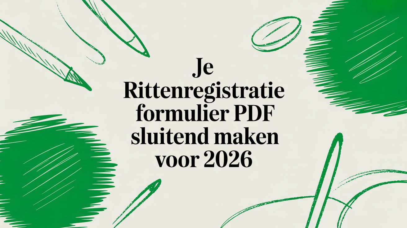 Je rittenregistratie formulier pdf sluitend maken voor 2026