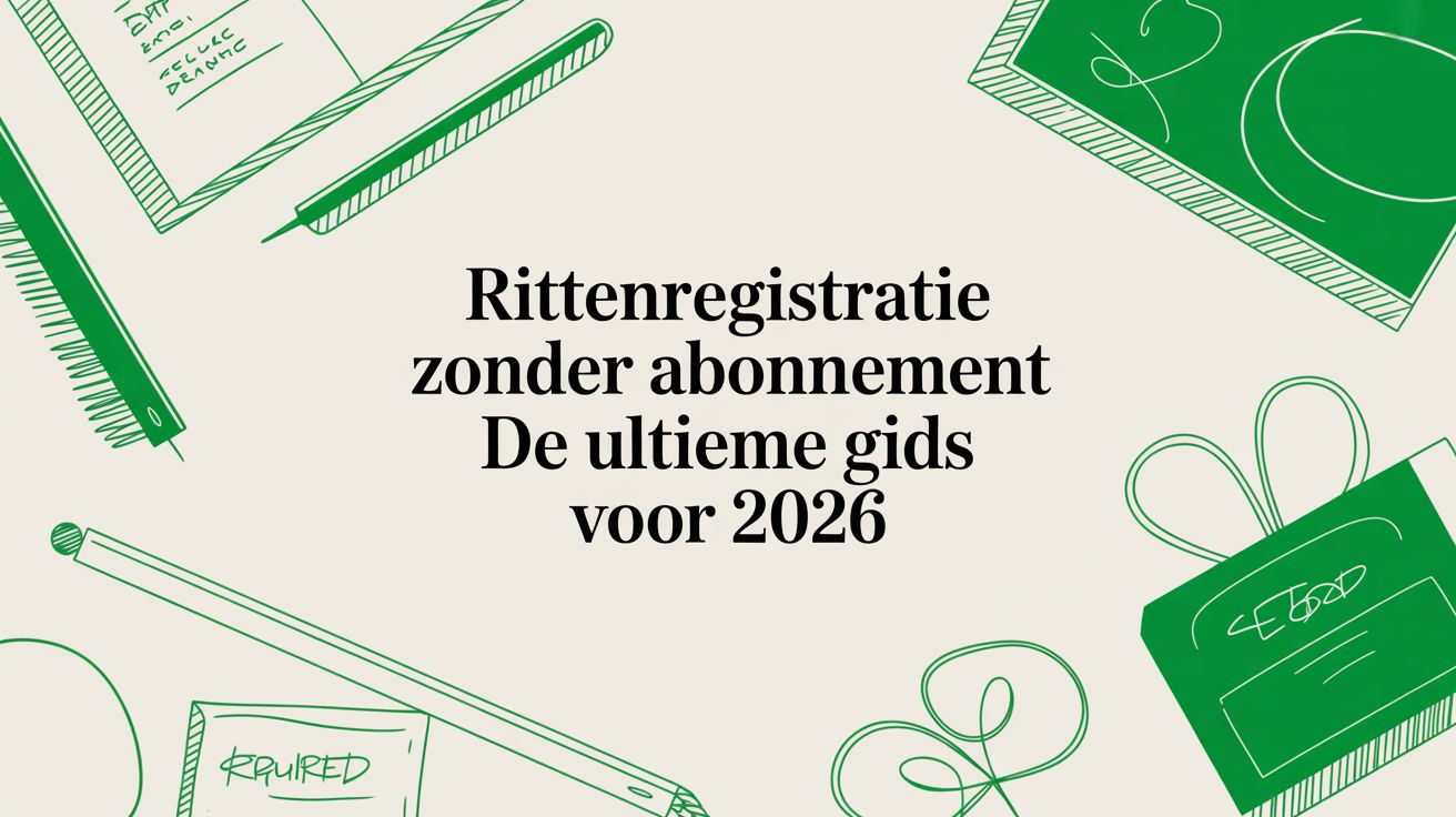 Rittenregistratie zonder abonnement de ultieme gids voor 2026