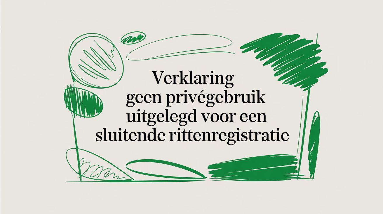 Verklaring geen privégebruik uitgelegd voor een sluitende rittenregistratie