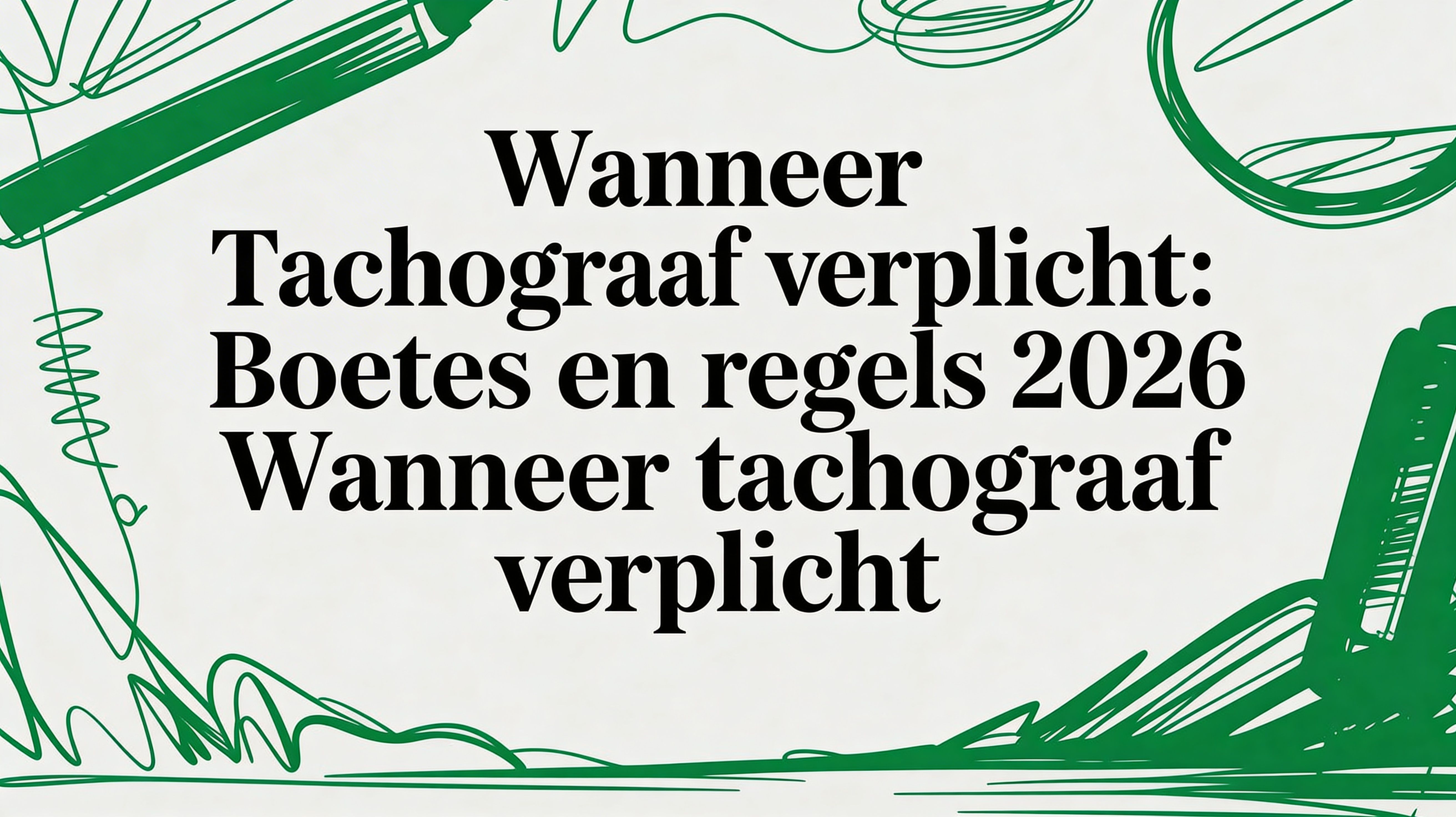 Wanneer tachograaf verplicht: boetes en regels 2026